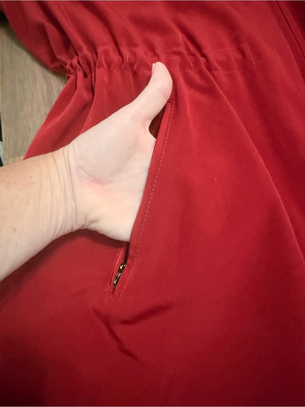 Gallery Red Drawstring Zip Jacket - Picture 5 of 11